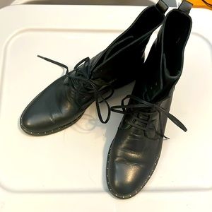 FREDA SALVADOR ⚜️ Soft Black Leather Combat Style Boots